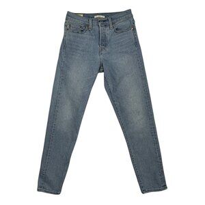 Levi Jeans Women 25 Wedgie Icon Fit Button Fly Slim Straight Stretch‎ Light Wash